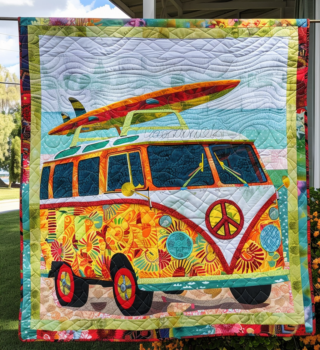 Beachside Bliss Quilted Blanket Cute 4Th Of July Gift For New Home - Tradiviet