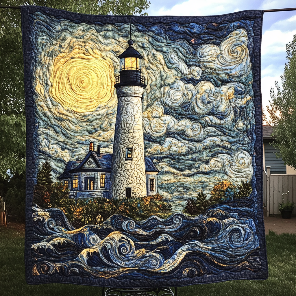 Beacon Of Serenity Quilted Blanket Independence Day 2026 Gift For Seasonal Decor - Tradiviet