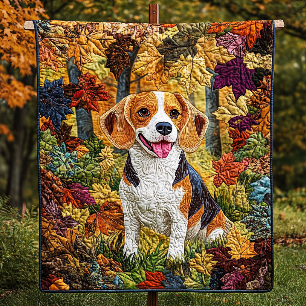 Beagle Autumn Hike Quilted Blanket July 4 1776 July 4 2026 Gift For Cute Decor - Tradiviet