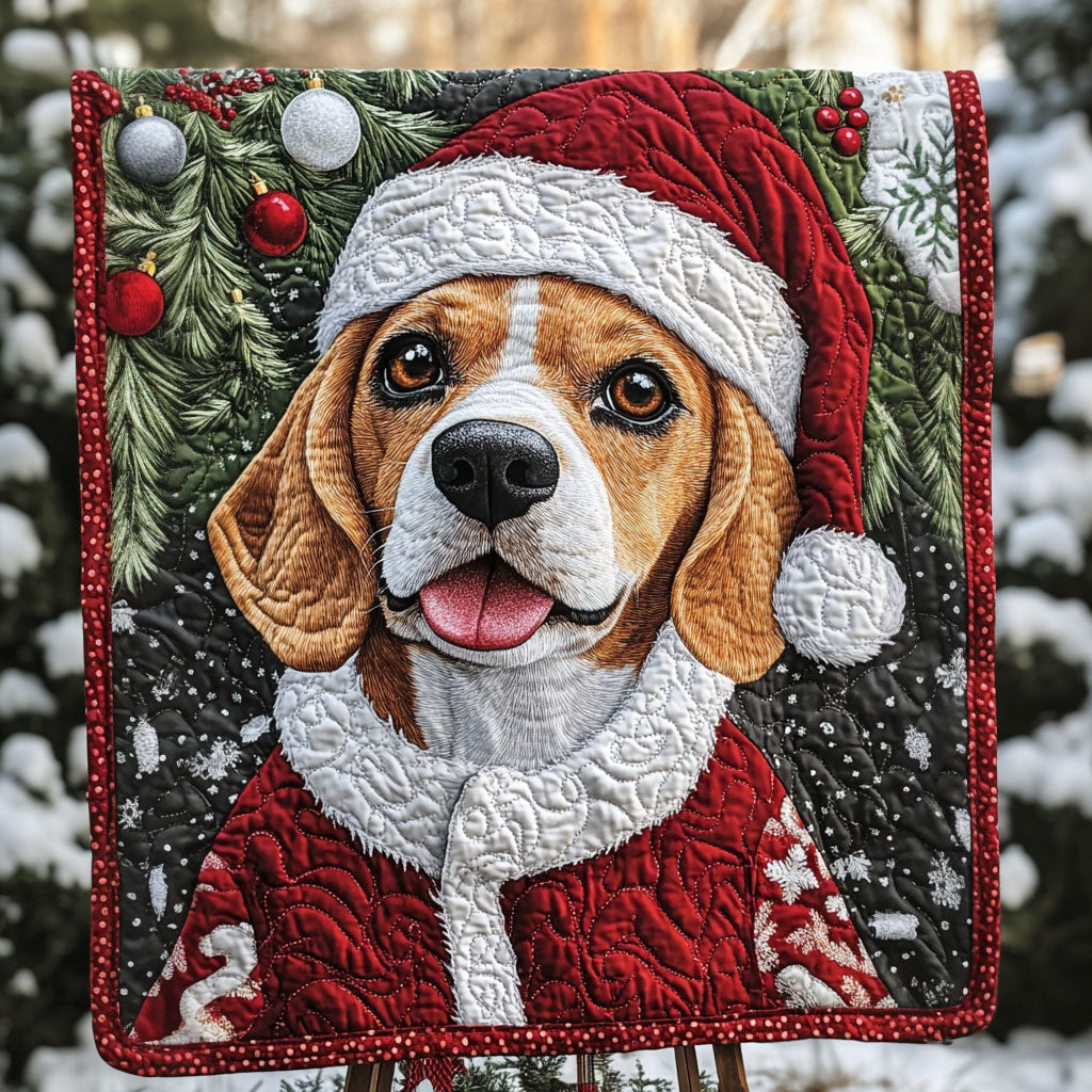 Beagle Christmas Cheer Quilted Blanket July 4 Decor Gift For Home Accent - Tradiviet