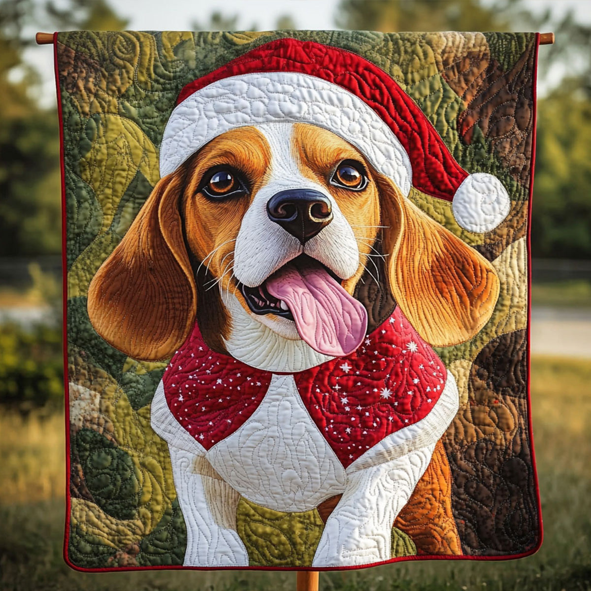 Beagle Festive Spirit Quilted Blanket USA 250 Years Of Independence Patriotic Gifts For Him - Tradiviet