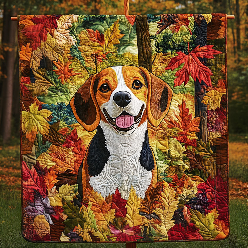Beagle Forest Trail Quilted Blanket USA 250 Years Of Liberty Patriotic Gift Ideas - Tradiviet
