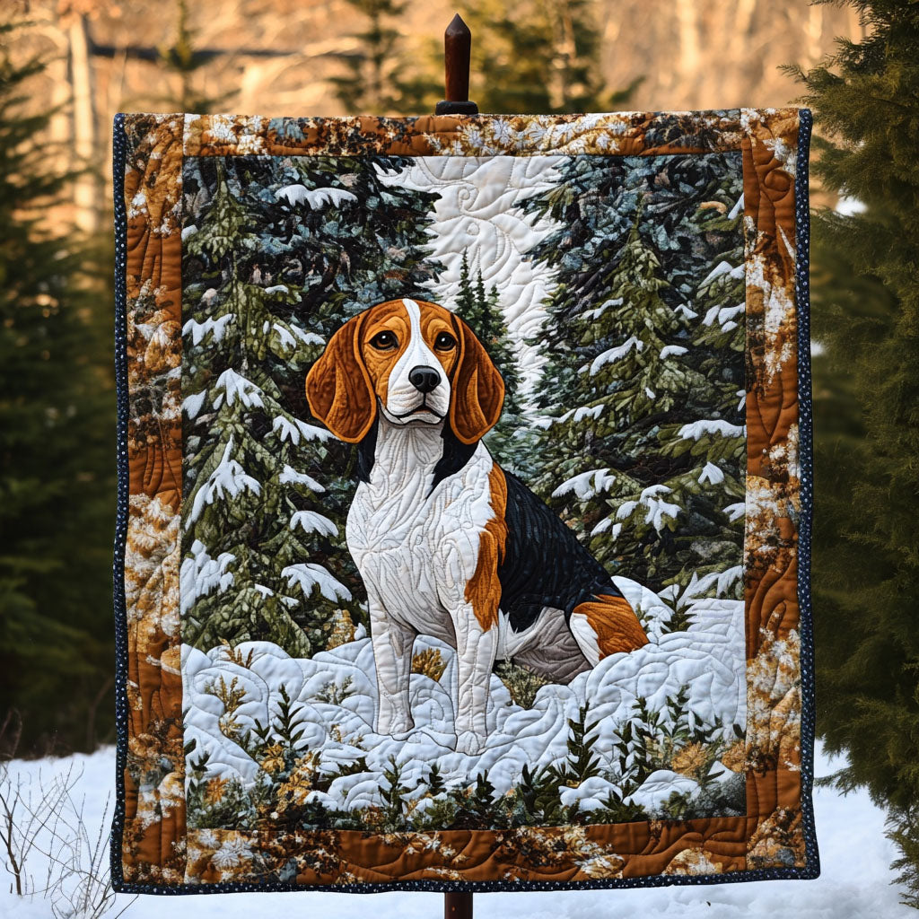 Beagle Forest Wonder Quilted Blanket USA 250 Years Strong Patriotic Gifts For Her - Tradiviet