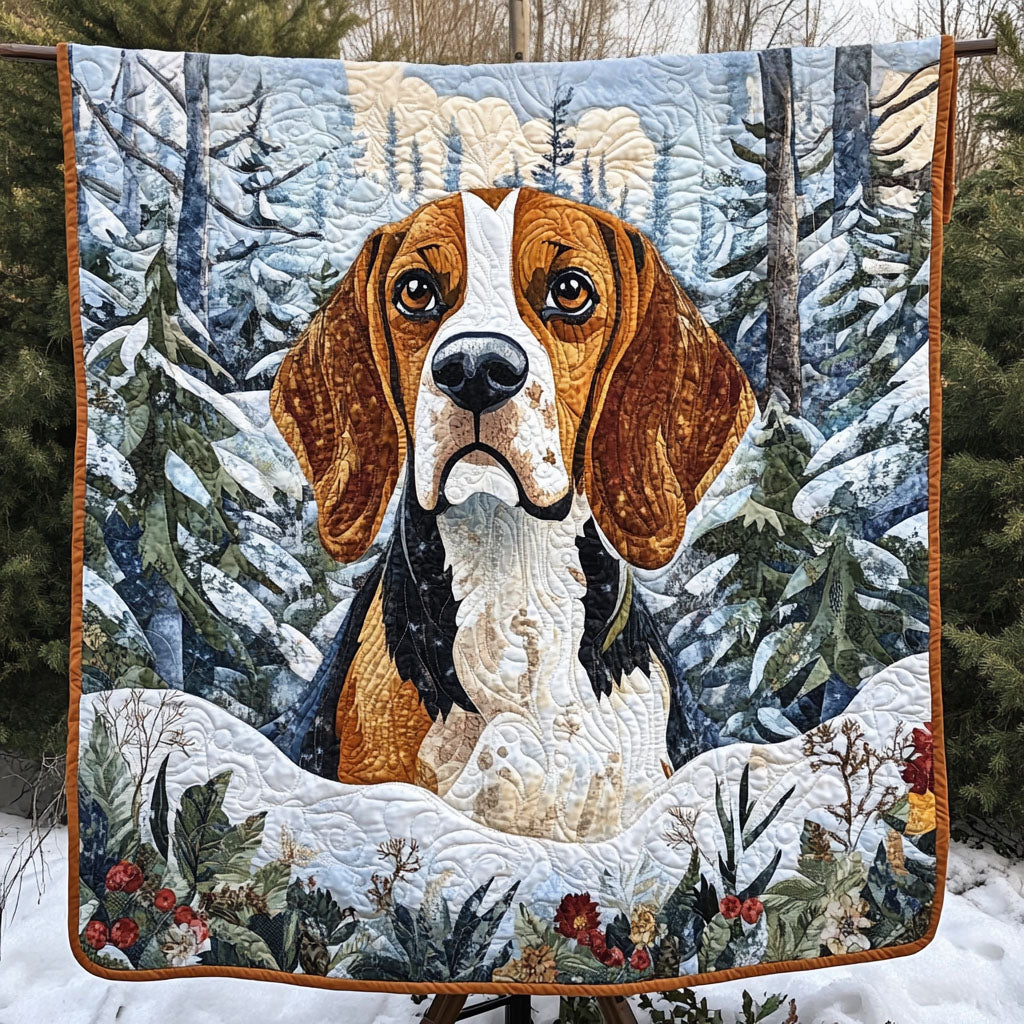 Beagle in the Woods Quilted Blanket 7th July 1776-2026 Unique Patriotic Gifts - Tradiviet