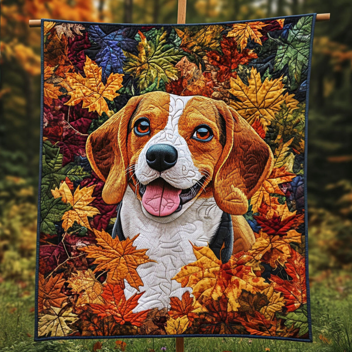 Beagle Leaf Adventure Quilted Blanket 250th Anniversary Of Independence Gifts For Women - Tradiviet