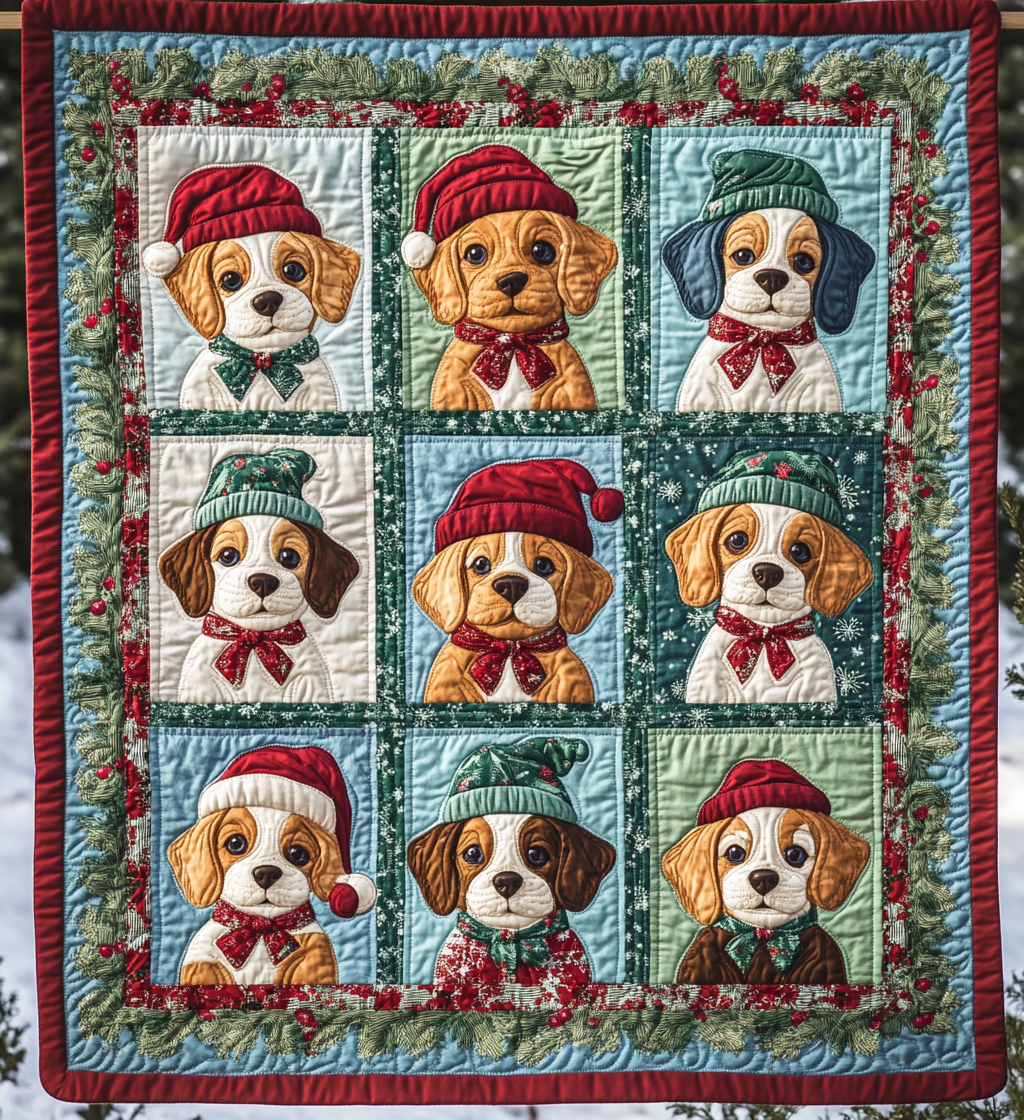Beagle Noel Night Quilted Blanket House Decorations Patriotic Presents - Tradiviet
