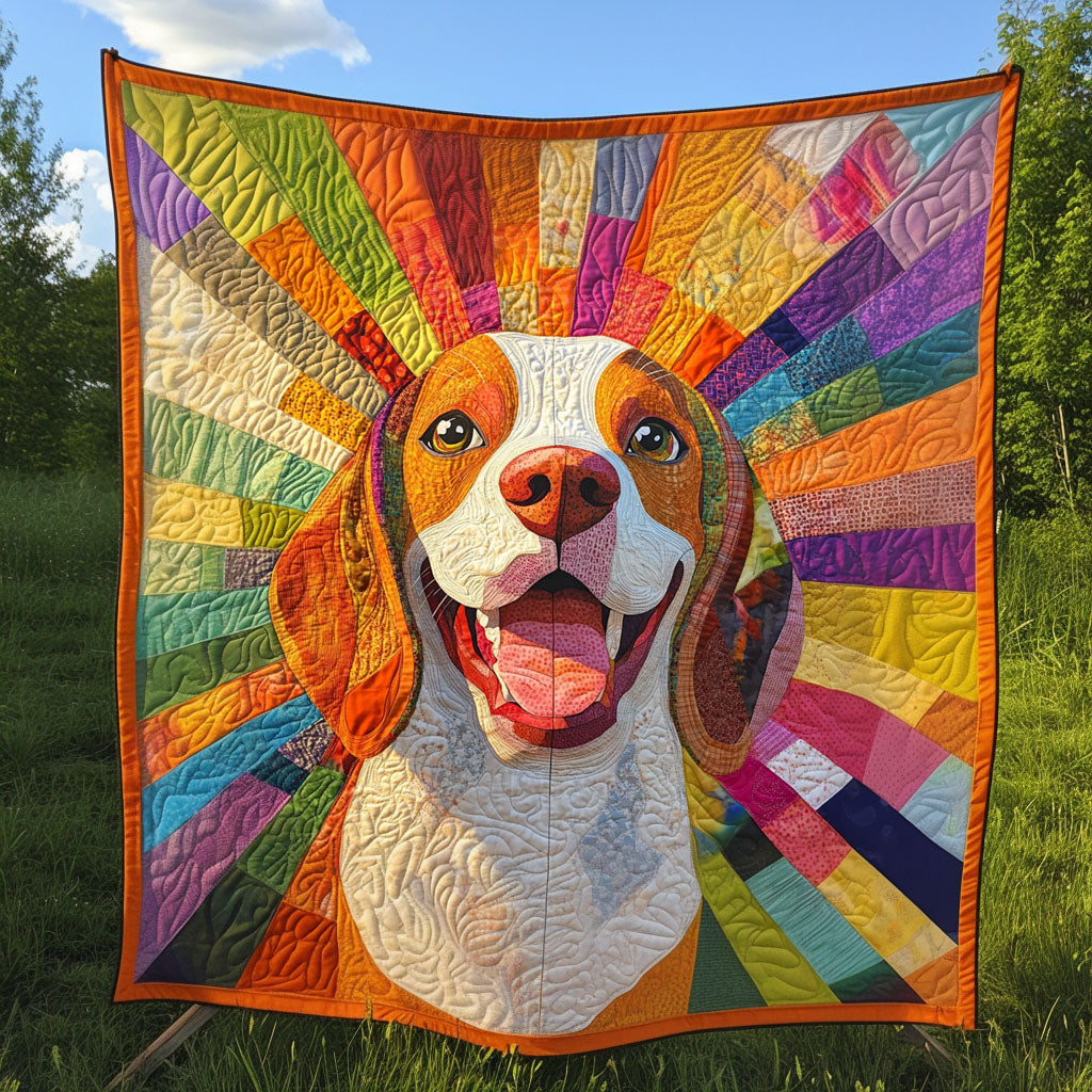Beagle Sunburst Wonderland Quilted Blanket Decorations Gifts For Independence Day - Tradiviet