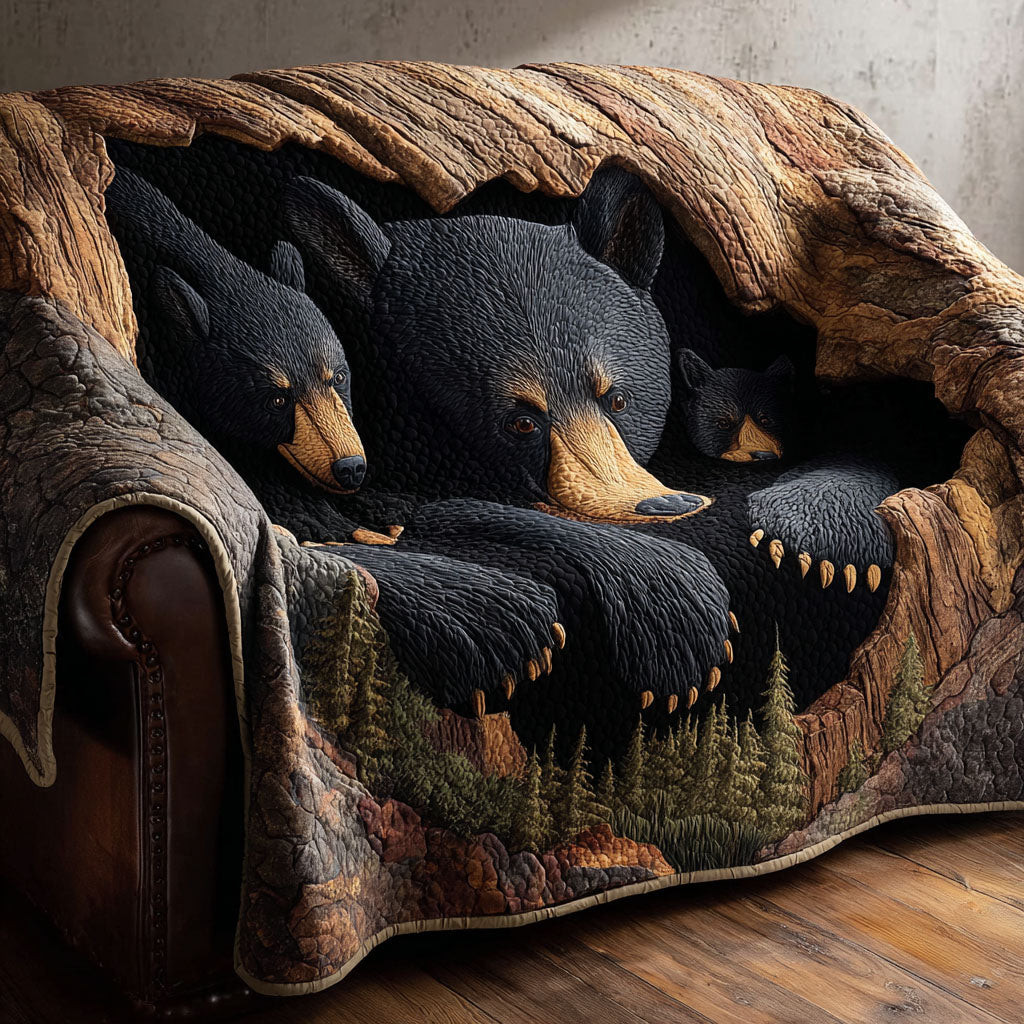 Bear Haven Quilted Sofa Cover Sofa Seat Covers Bear Gifts For Him - Tradiviet