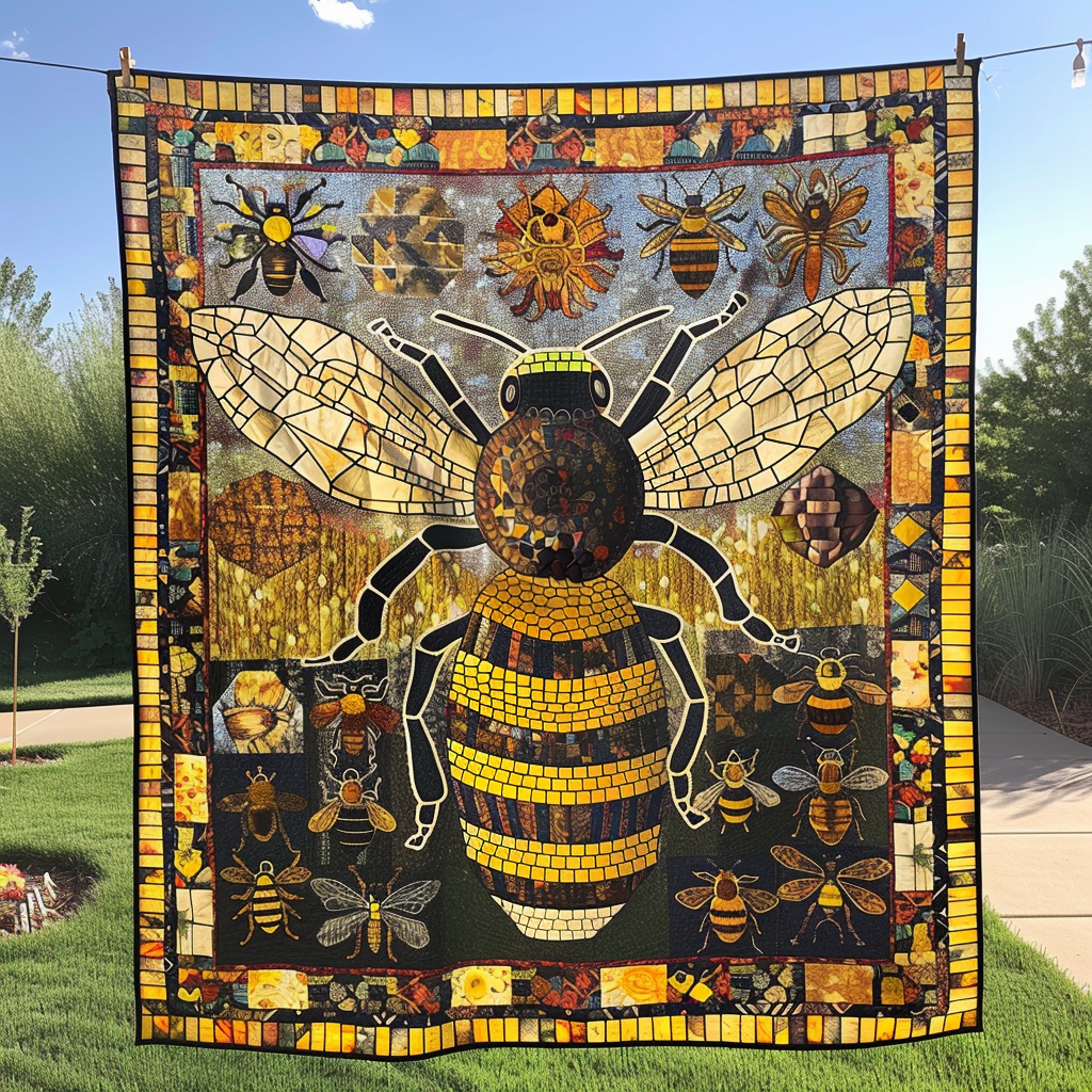 Bee Breeze Quilted Blanket Room Decorations Gift For Decor Home - Tradiviet