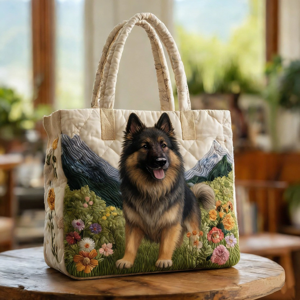 Belgian Shepherd Quilted Tote Bag Cute Travel Tote Bags Dog Gifts For Dog Lovers - Tradiviet