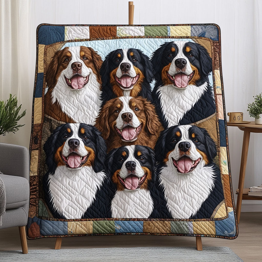 Bernese Bliss Quilted Blanket American 250 Years Birthday Gift For New Home - Tradiviet