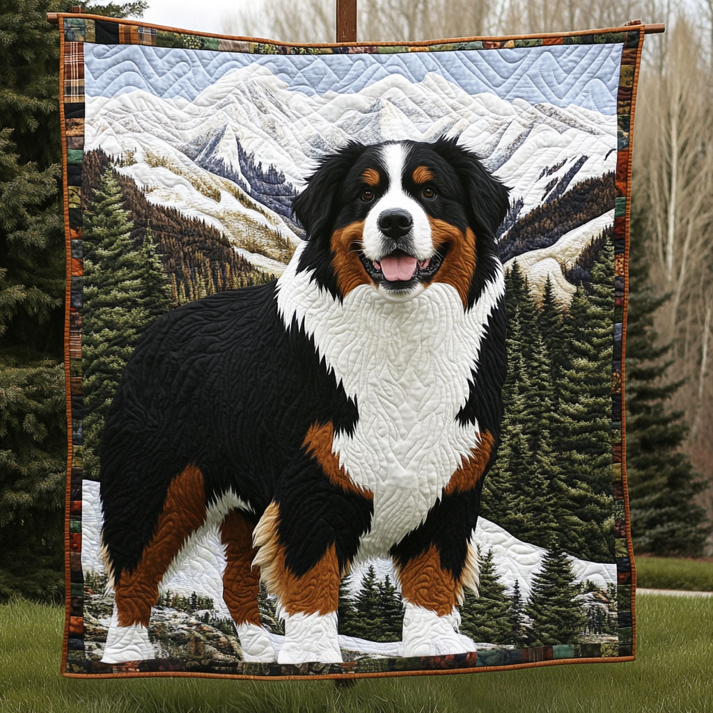 Bernese Journey Quilted Blanket Cute Fourth Of July Gift For Housewarming - Tradiviet