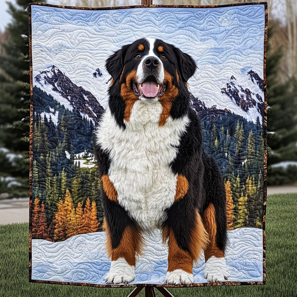 Bernese Majesty Quilted Blanket Fourth Of July Gift For Apartment Decor - Tradiviet