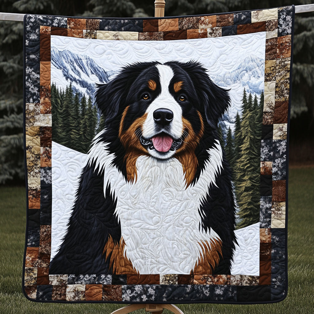 Bernese Mountain Companion Quilted Blanket Independence Day Gift For Family Decor - Tradiviet