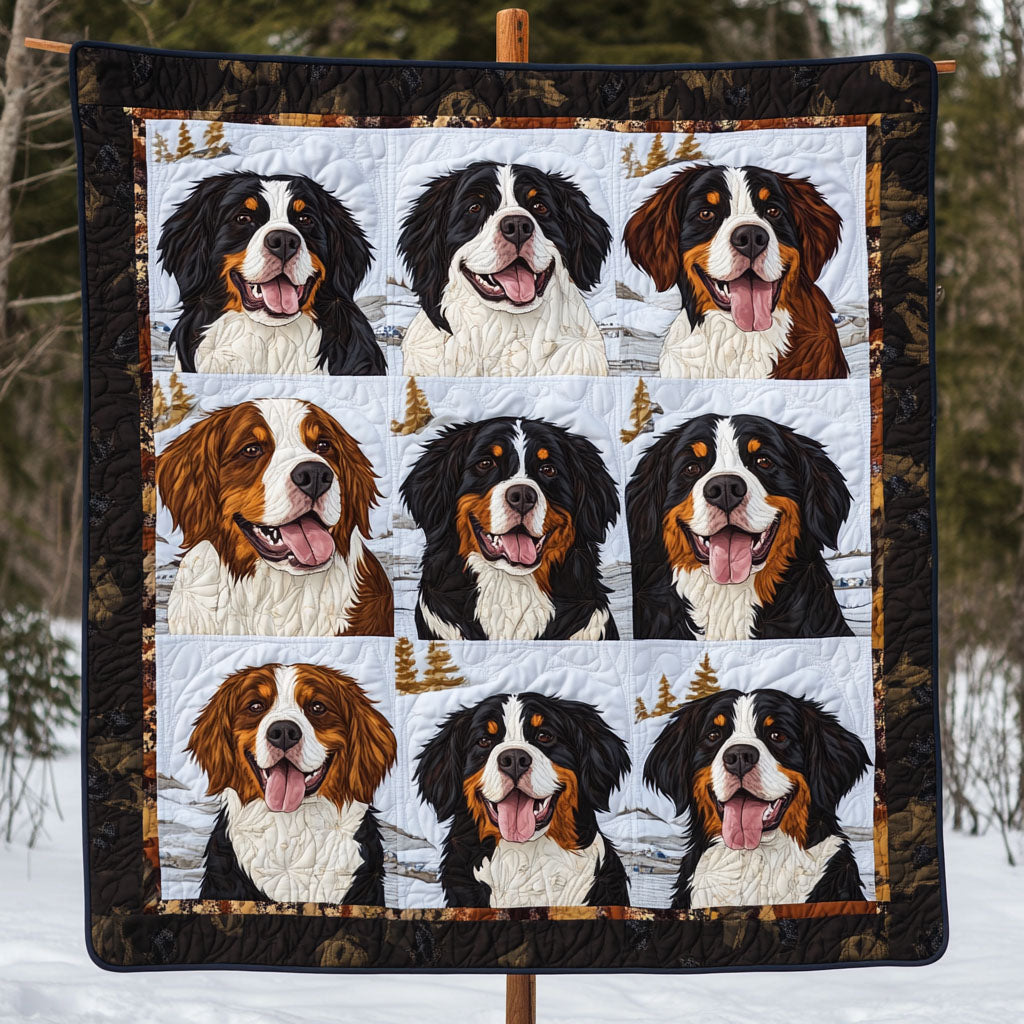 Bernese Spirit Quilted Blanket USA 250 Years Of Defending Liberty Patriotic Gifts For Him - Tradiviet