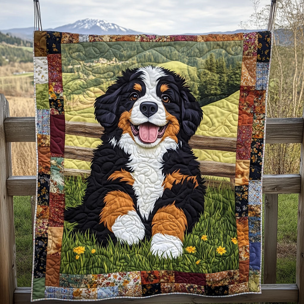 Bernese Tranquility Quilted Blanket USA 250 Years Of Freedom Patriotic Gift Ideas - Tradiviet