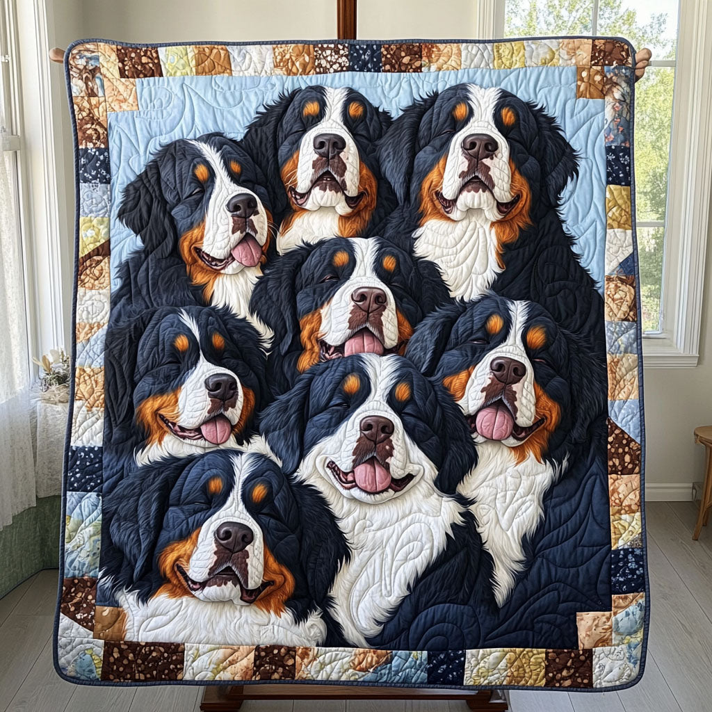Bernese Valley Quilted Blanket USA 250 Years Of Independence Patriotic Gifts For Her - Tradiviet