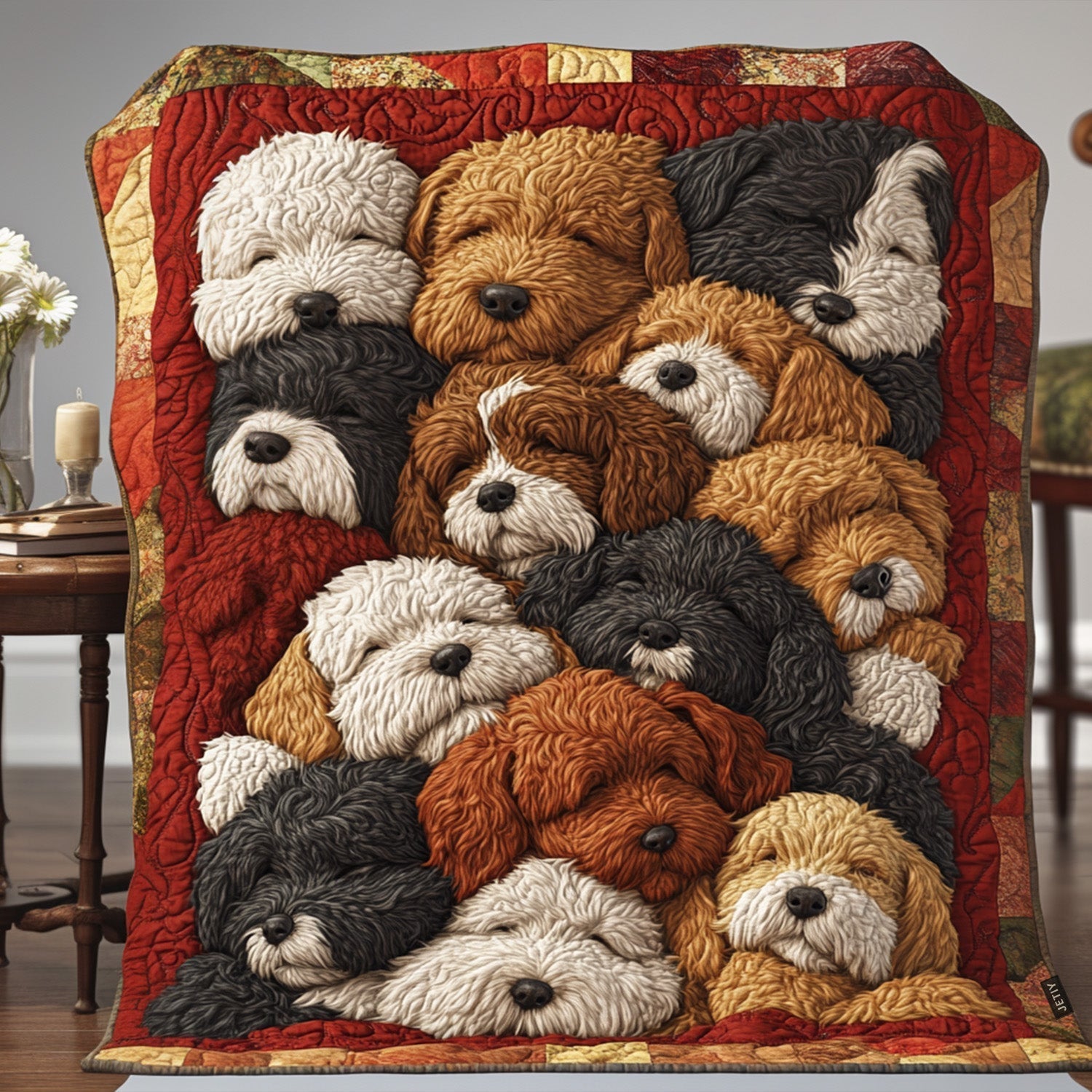 Bernie Buddies Quilted Blanket USA 250 Years Strong Patriotic Gifts For Veterans - Tradiviet