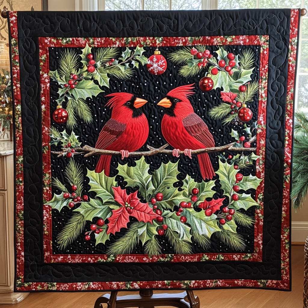 Berries and Branches Quilted Blanket USA 250Th Anniversary Patriotic Gifts For Dad - Tradiviet