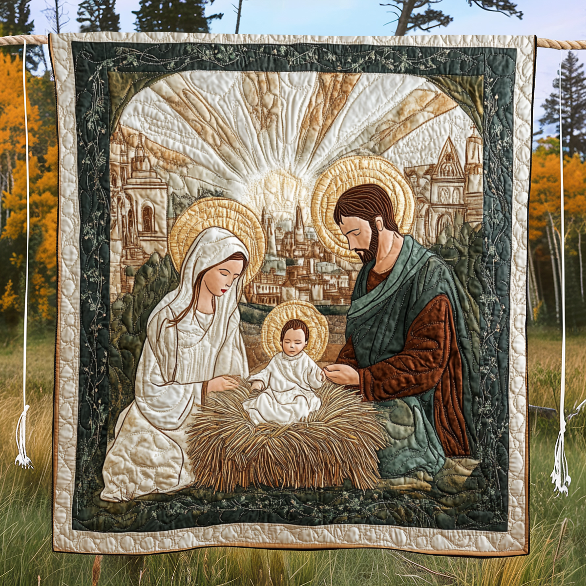 Bethlehem Blessing Quilted Blanket 7th July 1776-2026 Best Patriotic Gifts - Tradiviet