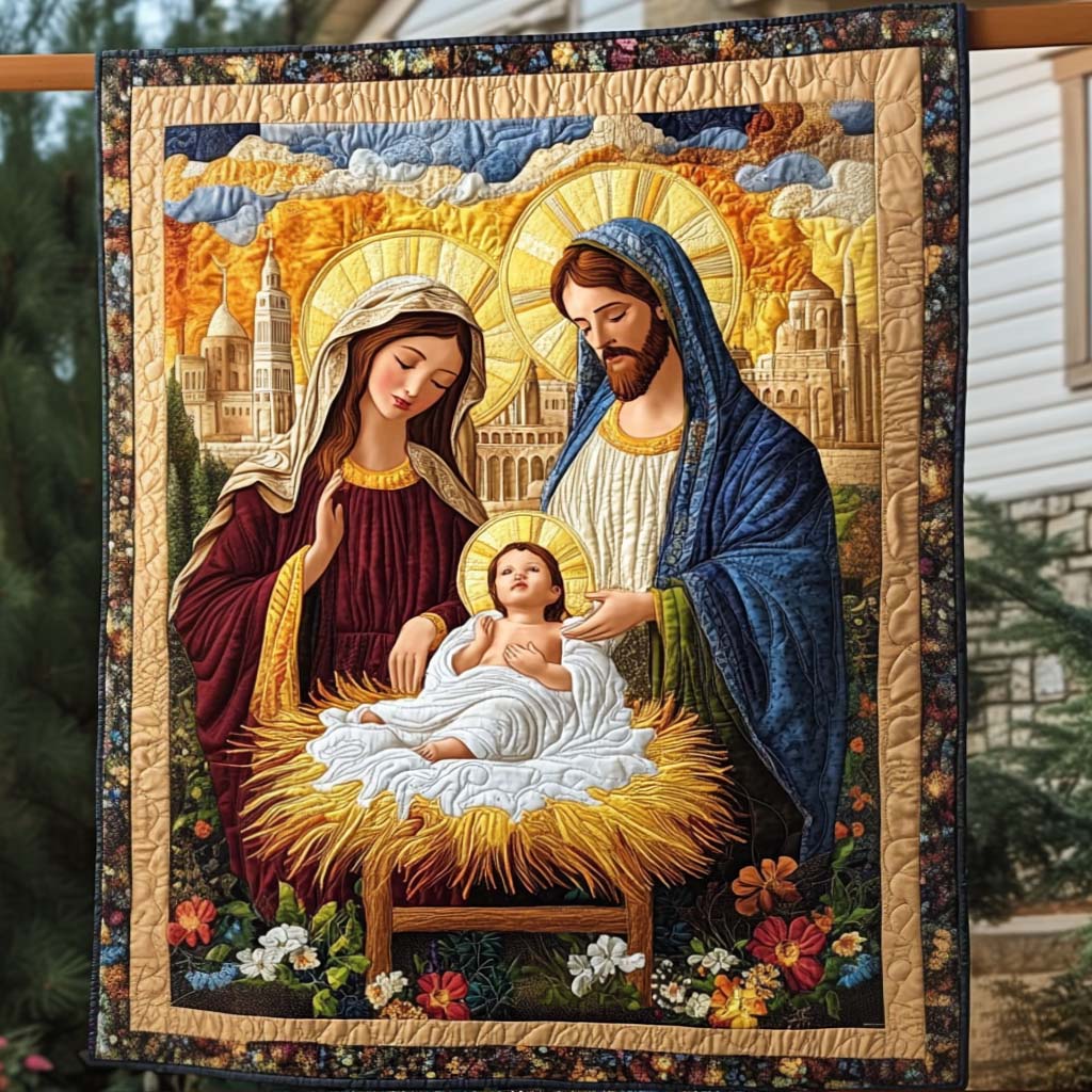 Bethlehem Dawn Quilted Blanket Home Decor Patriotic Presents - Tradiviet