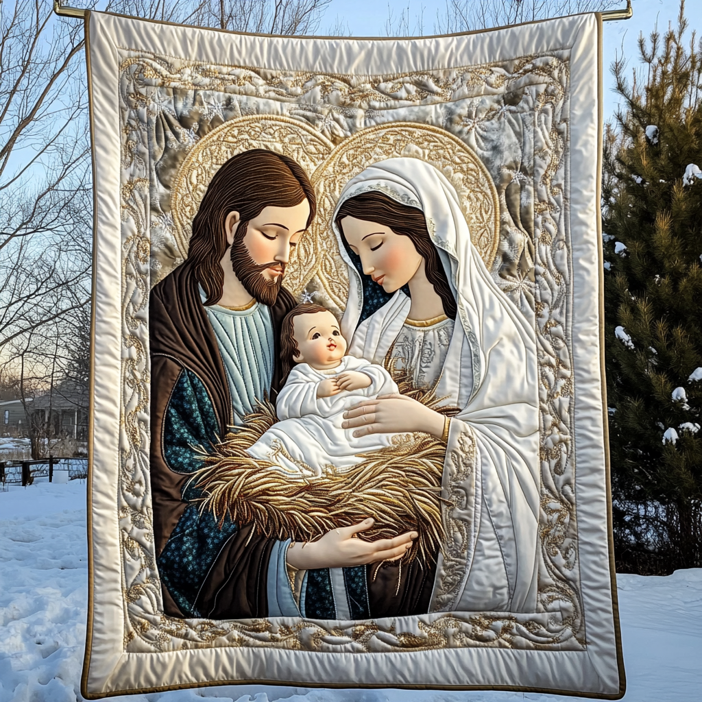 Bethlehem Starlight Quilted Blanket Decorations Indoor Gift For Mom - Tradiviet