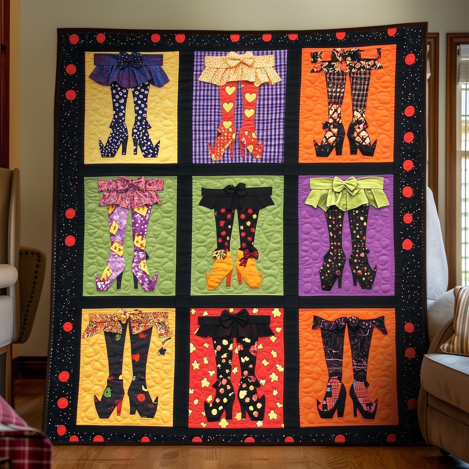 Bewitching Attire Quilted Blanket Living Room Decor Gift For Wife - Tradiviet