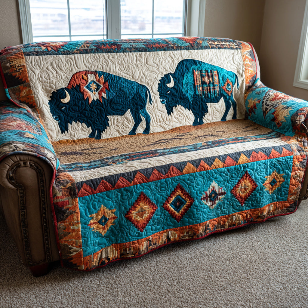Bison Dusk Quilted Sofa Cover Room Room Decor Ideas Top Home Decor Gifts - Tradiviet