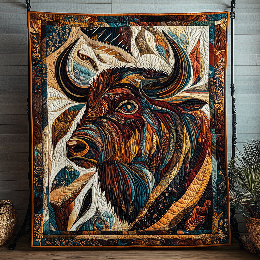 Bison Native Quilted Blanket Bedroom Decorations Gift For Her - Tradiviet