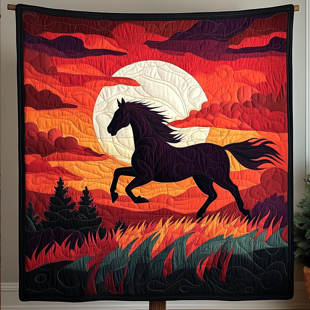 Blaze Glory Quilted Blanket America's Birthday Gift For Home Lover - Tradiviet