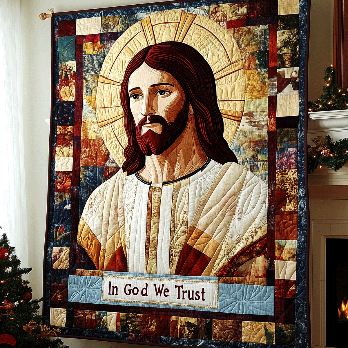 Blessed Assurance Quilted Blanket Best 4Th Of July Gift For Housewarming - Tradiviet