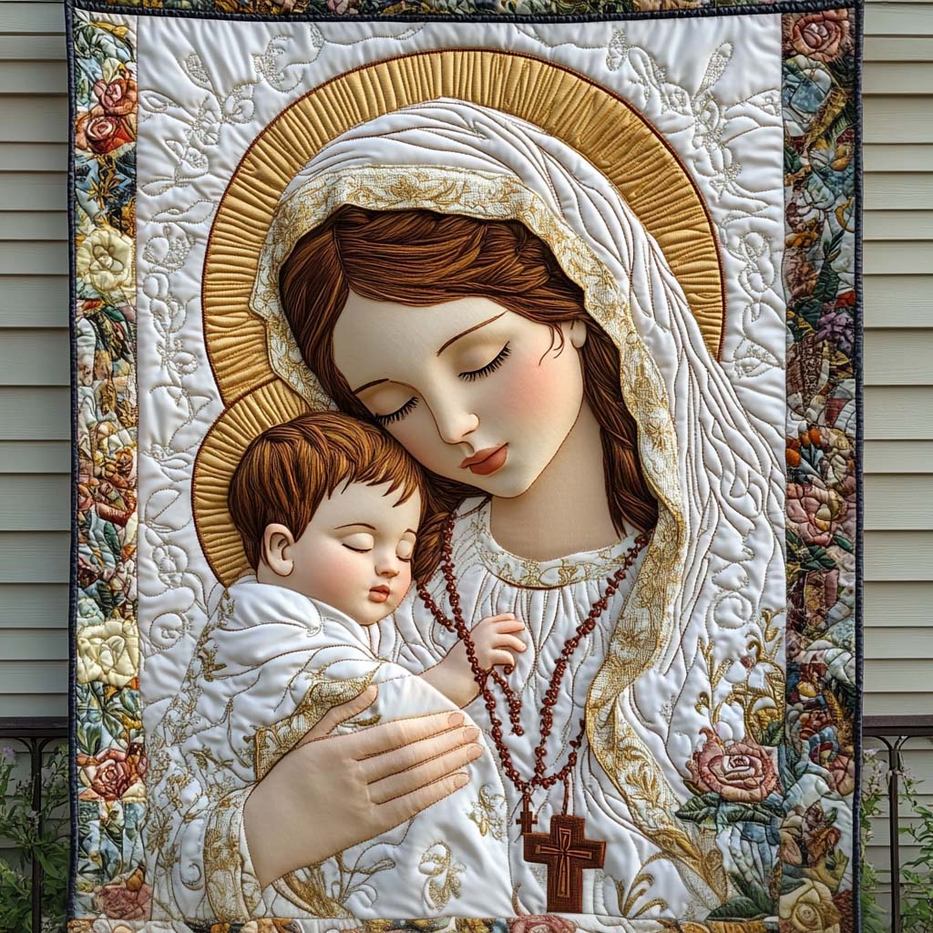 Blessed Embrace Quilted Blanket In God We Trust Gift For Cute Decor - Tradiviet