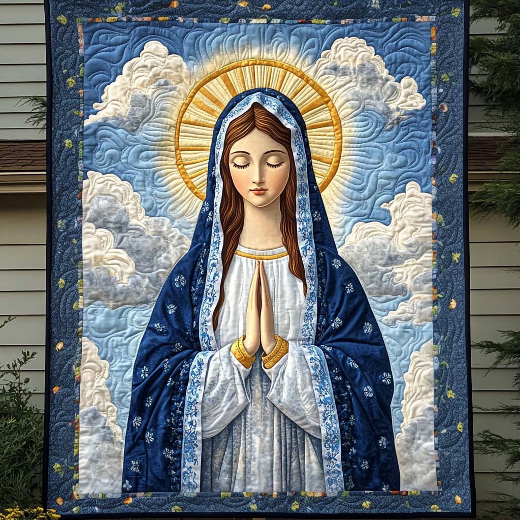 Blessed Radiance Quilted Blanket Independence Day 2026 Gift For Home Accent - Tradiviet