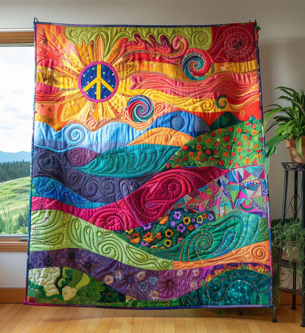 Blissful Sun Vista Quilted Blanket July 4 Decor Patriotic Gifts - Tradiviet