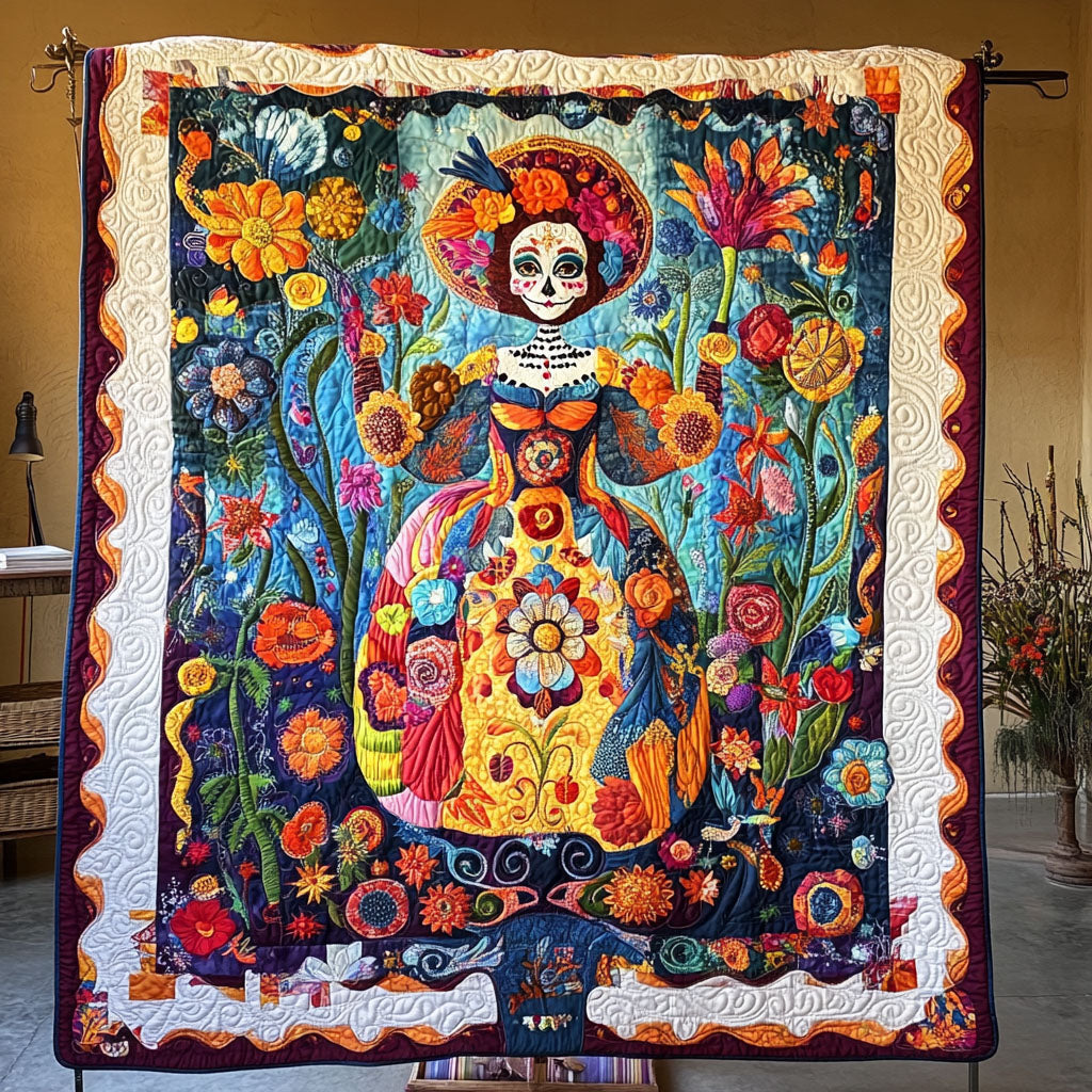 Blooming Afterlife Quilted Blanket Celebrating USA 250 Patriotic Birthday Gifts - Tradiviet