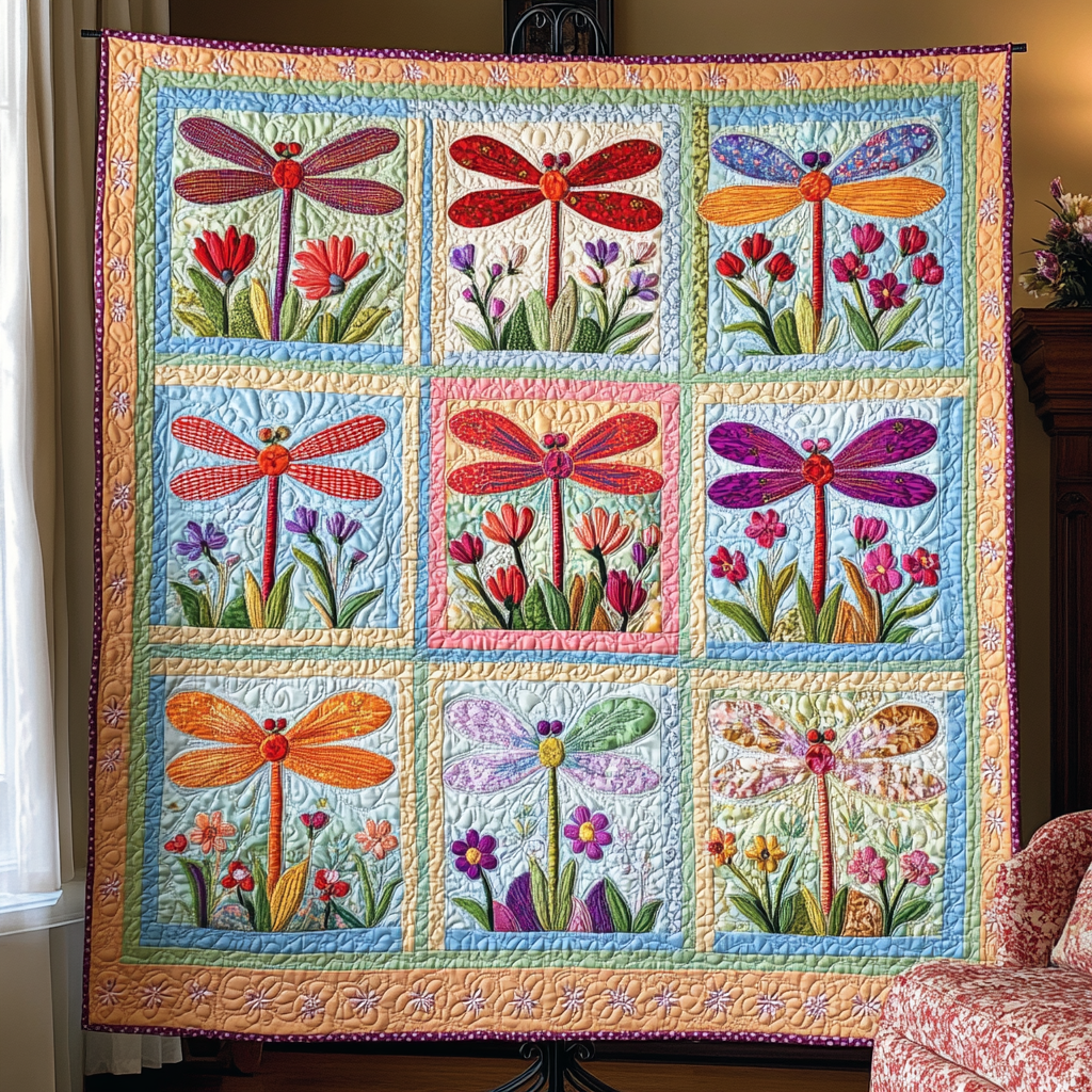 Blooming Beauty Quilted Blanket 250th Anniversary Of Independence Patriotic Themed Gifts - Tradiviet