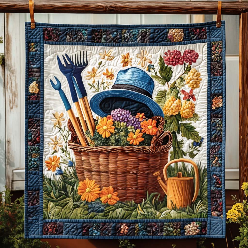 Blooming Pansies Quilted Blanket Room Decorations Gift For Bestie - Tradiviet