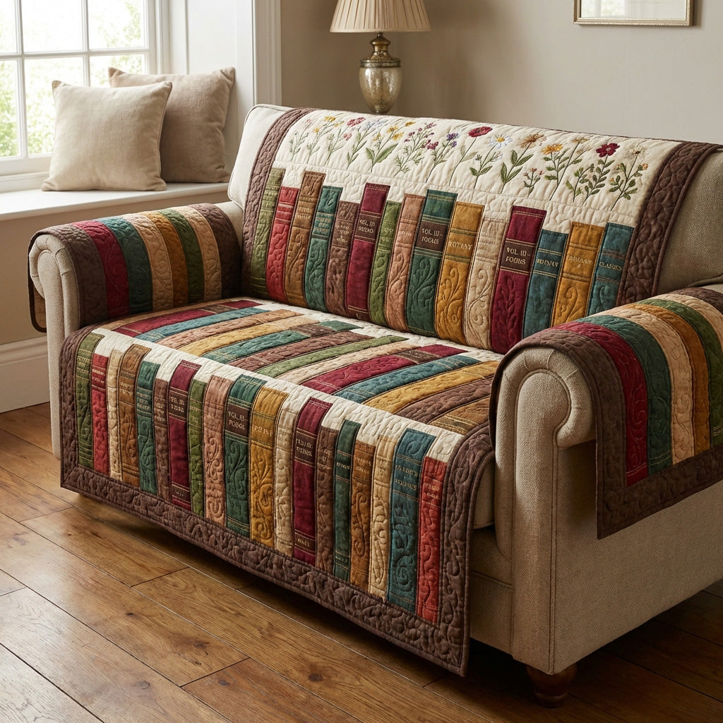 Blooming Volumes Quilted Sofa Cover Modern Room Decor Gift For New Homeowners - Tradiviet
