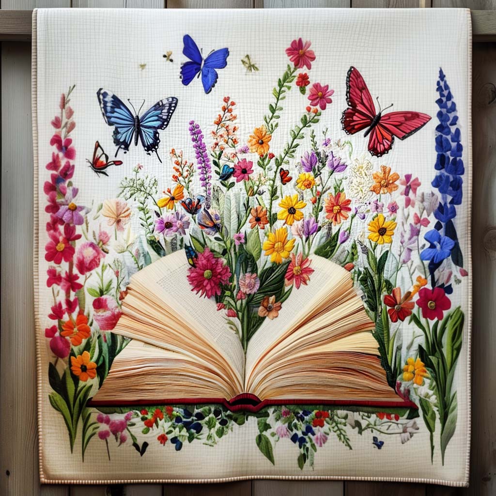 Blossom Of Knowledge Quilted Blanket American 250 Years Birthday Gift For Apartment Decor - Tradiviet
