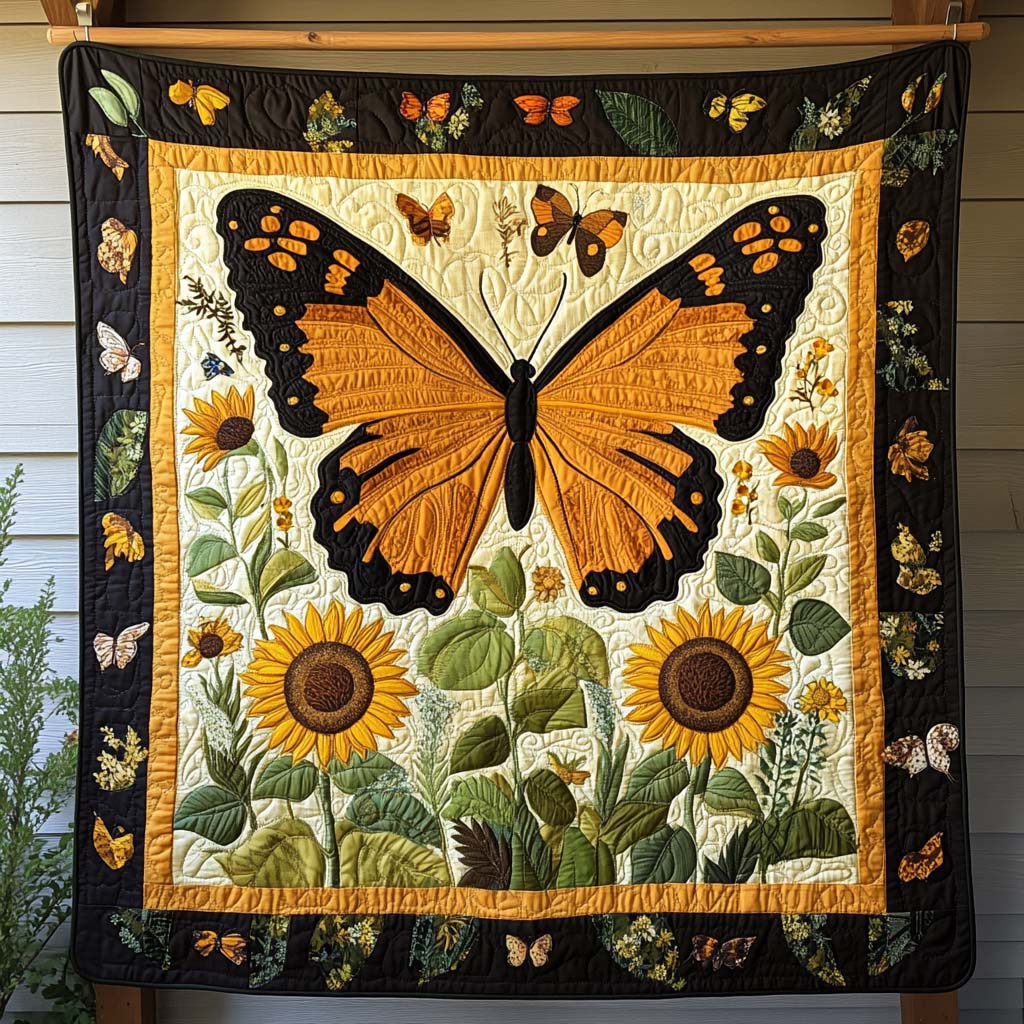 Blossom Wings Quilted Blanket Independence Day 2026 Gift For Shelf Decor - Tradiviet