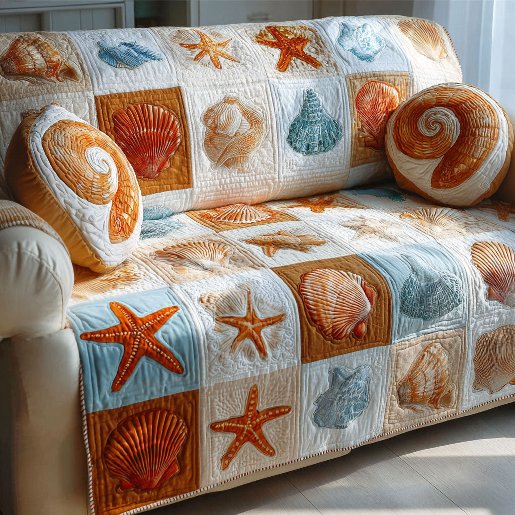 Blue Tides Quilted Sofa Cover Best Sofa Slipcovers Great Gifts For Dad - Tradiviet