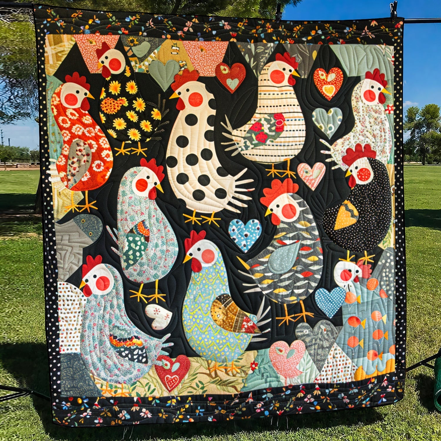 Blushing Hens Quilted Blanket Bedroom Decorations Gift For Boys - Tradiviet