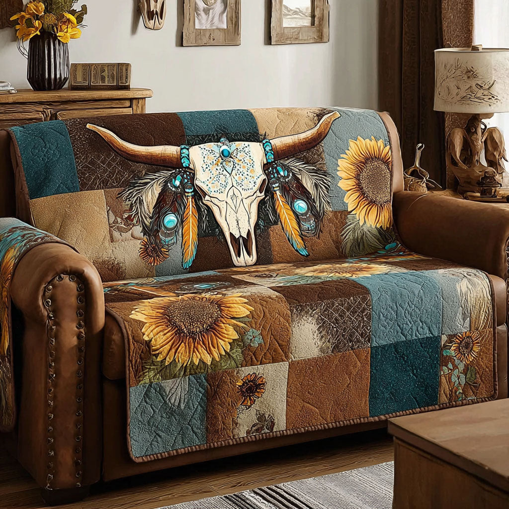 Boho Ranch Quilted Sofa Cover Couch Seat Covers Western Gifts For Men - Tradiviet