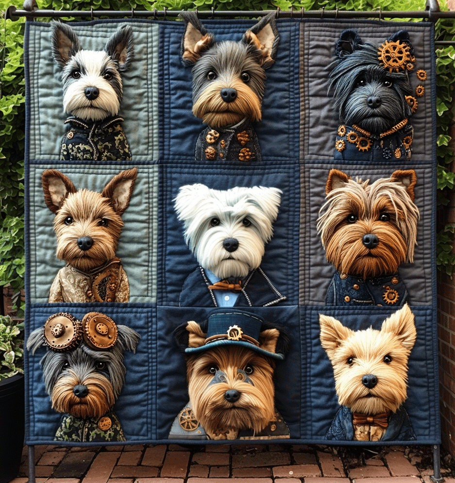 Bold Scottish Terrier Quilted Blanket America Land Of The Free Gift For Housewarming - Tradiviet