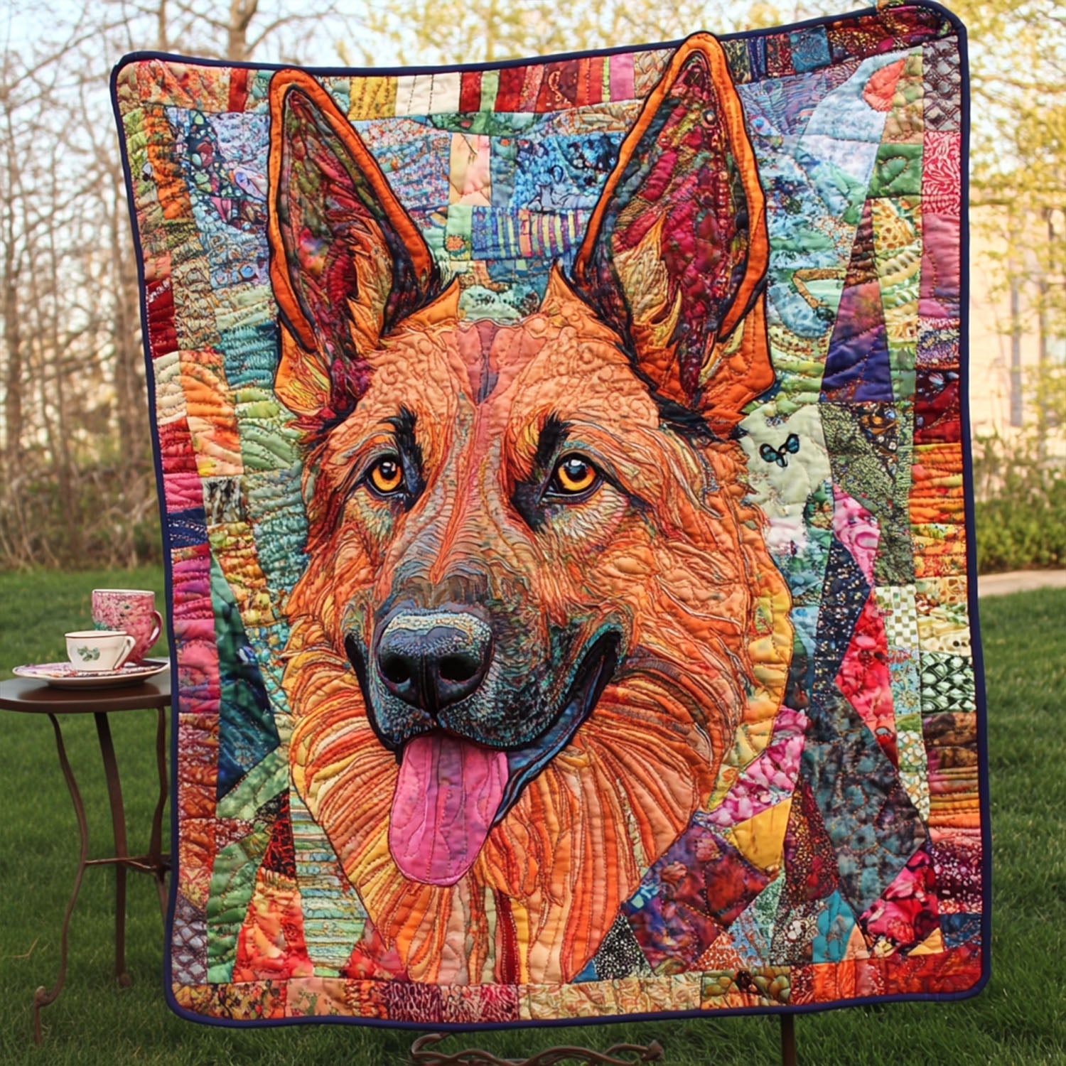 Boldheart Shepherd Quilted Blanket America's Birthday Gift For Seasonal Decor - Tradiviet
