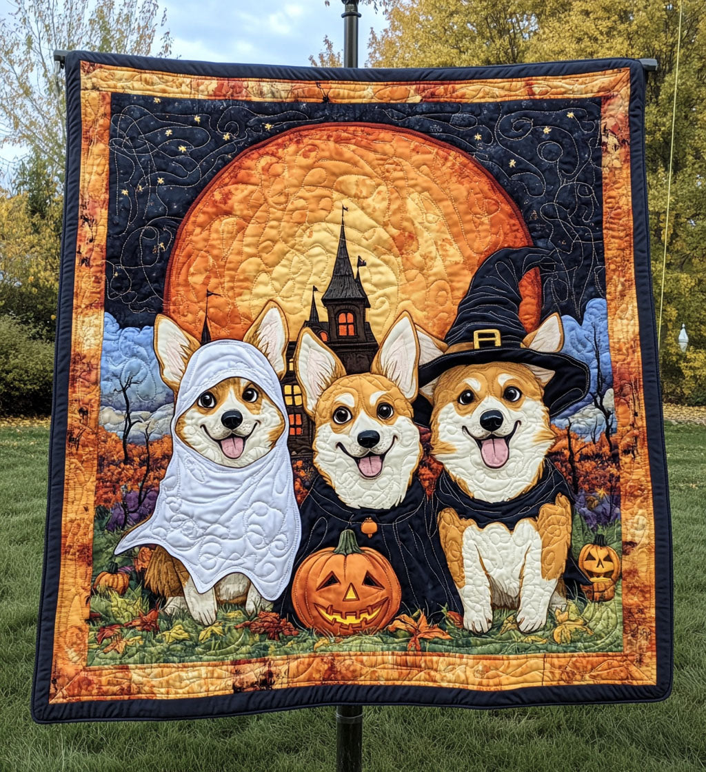 Boo Pups Quilted Blanket Fourth Of July Gift For Table Decor - Tradiviet