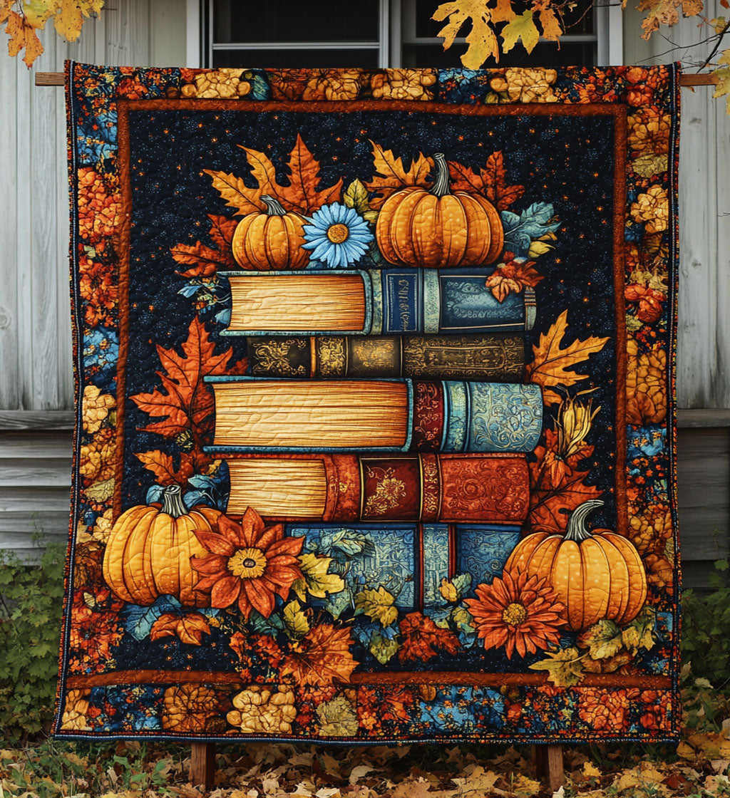 Bookish Harvest Quilted Blanket USA 250 Years Of Freedom Gifts For A Patriotic Person - Tradiviet