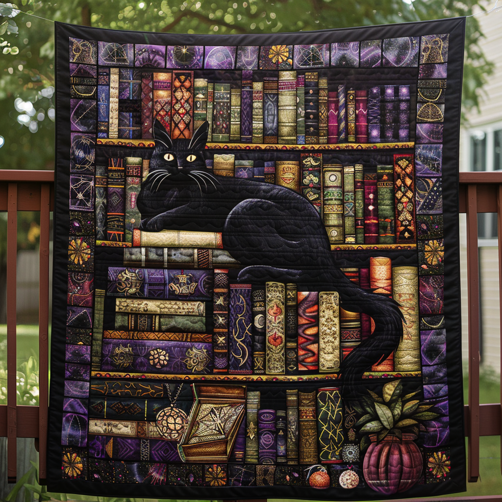 Bookshelf Purr-suit Quilted Blanket USA 250 Years Of Liberty Patriotic Gifts For Women - Tradiviet