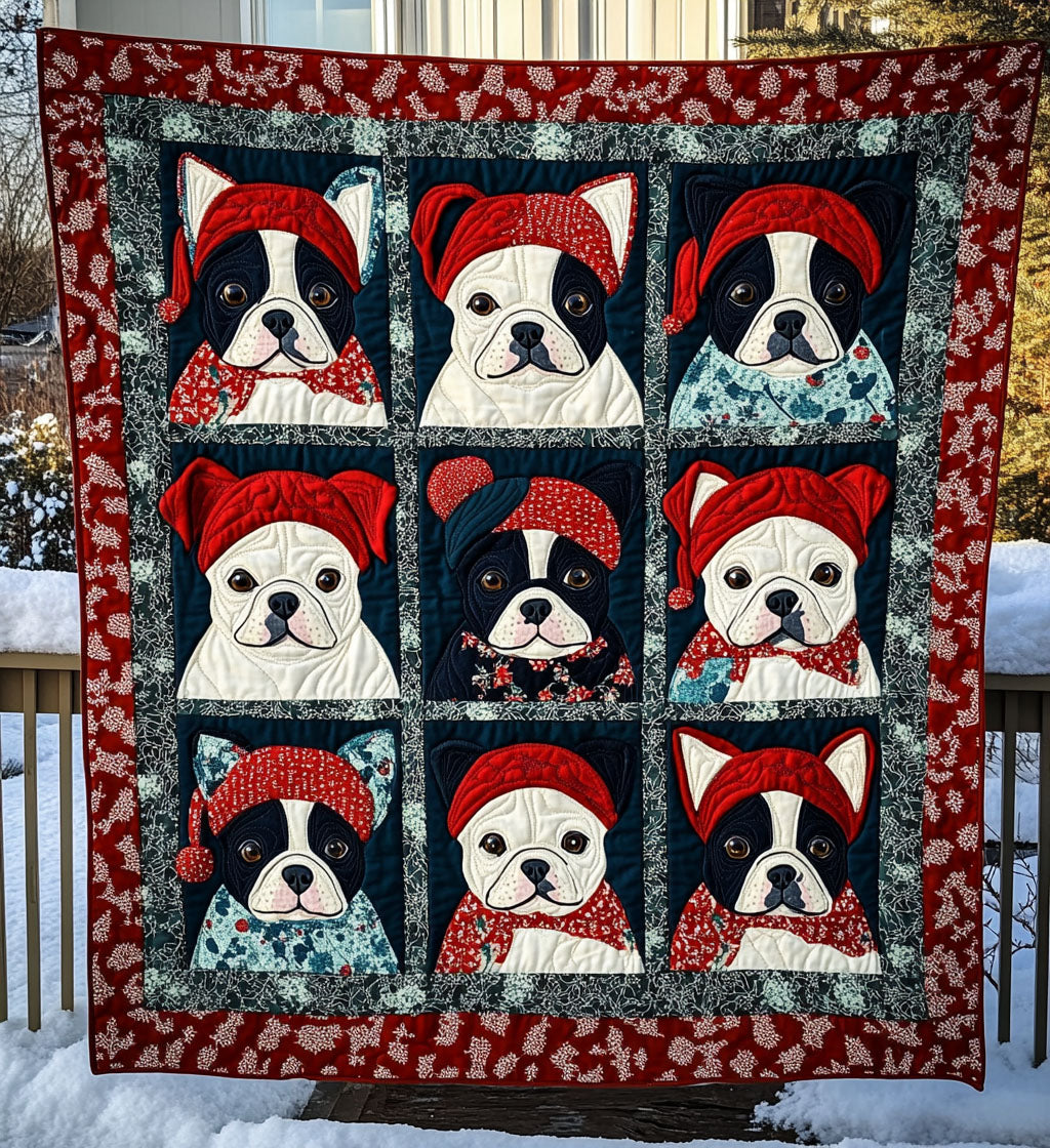 Boston Snuggles Quilted Blanket Home Decor Gift For Nana - Tradiviet