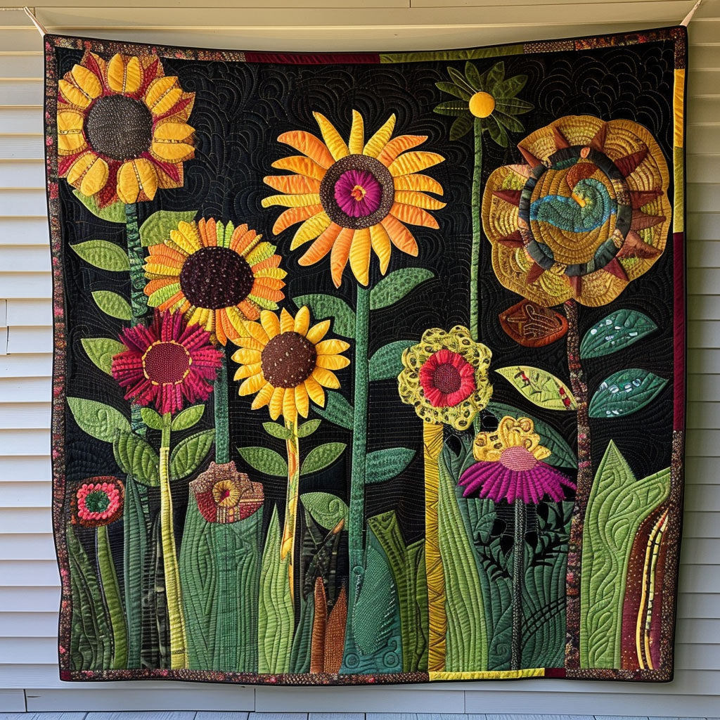Botanical Brushstrokes Quilted Blanket Decor Ideas For Living Room Gift For Bestie - Tradiviet